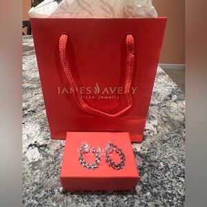 RETIRED James Avery Delicate Vines Post Wrap Earrings New